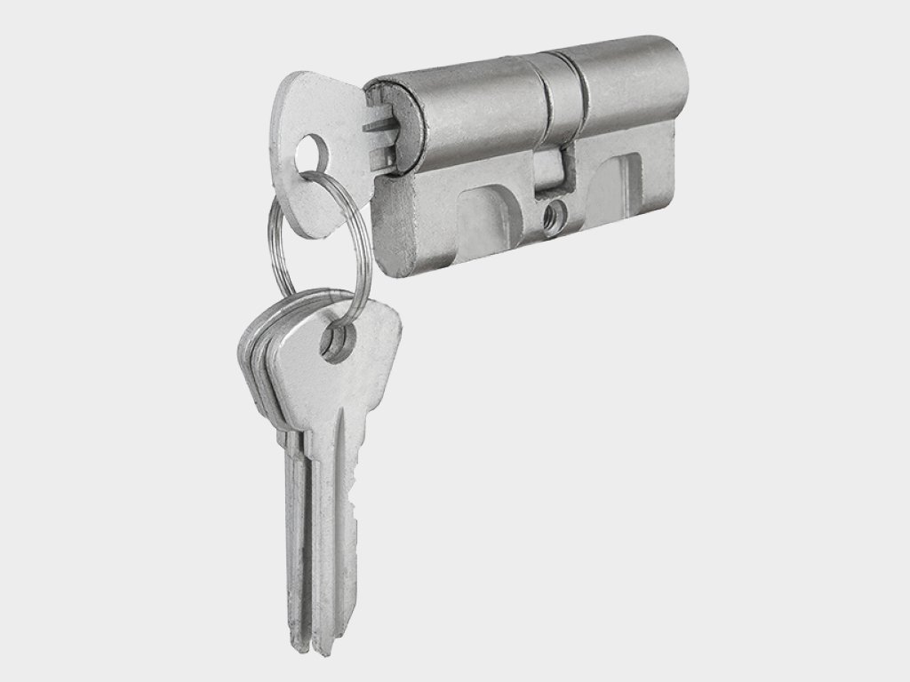 Цилиндровый механизм из алюминия «ключ-ключ» с 3 ключами в комплекте Усть-Каменогорск